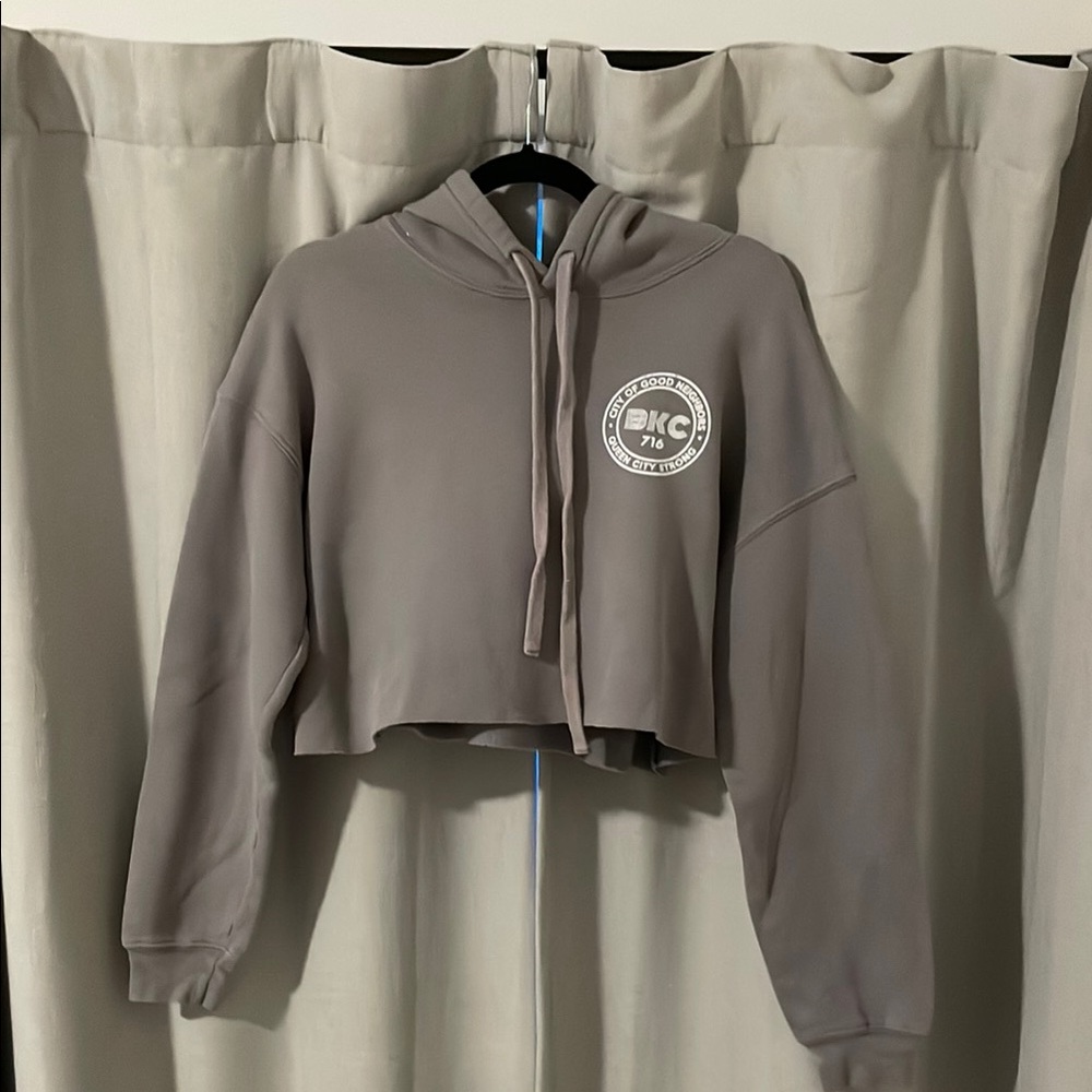 Gray/Lavender Cropped Be Kind City Hoodie